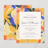 Papier Budget Artsy Abstrait Floral Fête des mariées Invi (Devant / Derrière)