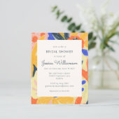 Papier Budget Artsy Abstrait Floral Fête des mariées Invi (Debout devant)