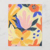 Papier Budget Artsy Abstrait Floral Fête des mariées Invi (Dos)