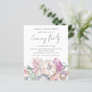 Papier Budget Artsy Florals Mariage Soirée Invitation de 