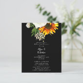 Papier Budget Artsy Tournesol Floral Dîner de répétition  (Debout devant)