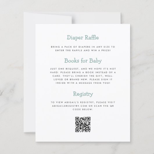 Papier Budget Astronaut Bear QR Code Boy Baby Shower (Dos)