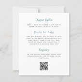 Papier Budget Astronaute Ours Code QR Garçon Baby Shower (Dos)
