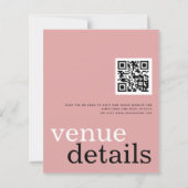 Papier BUDGET Au Code QR Dernier Dusty Rose Texte Fiançai (Dos)