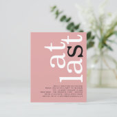 Papier BUDGET Au Code QR Dernier Dusty Rose Texte Fiançai (Debout devant)