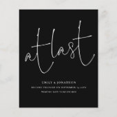 Papier Budget Au Dernier Black Script Photo Fiançailles (Devant)