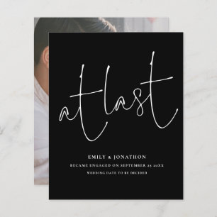 Papier Budget Au Dernier Black Script Photo Fiançailles