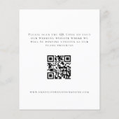 Papier Budget Au Script Dernier Code QR Enregistrer La Da (Dos)