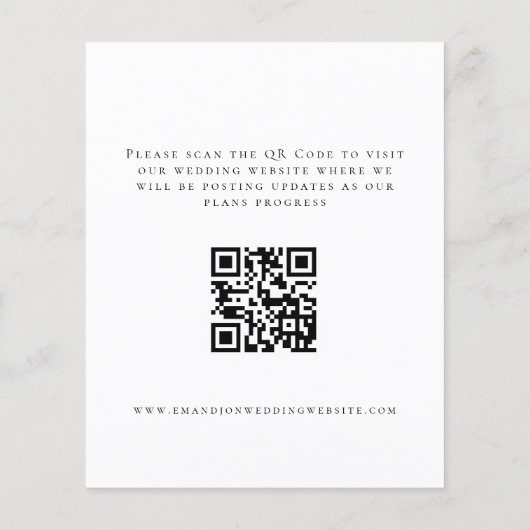 Papier Budget Au Script Dernier Code QR Enregistrer La Da (Dos)