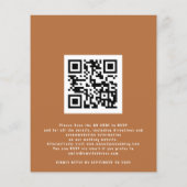Papier Budget Automne Arbres Photo QR Mariage Terracotta (Dos)