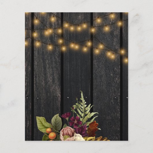 Papier Budget automne automne automne baby shower invitat (Dos)