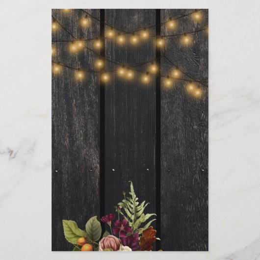 Papier Budget automne automne faire-part de mariage de bo (Dos)