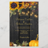 Papier Budget automne automne QR code RSVP faire-part de  (Devant)