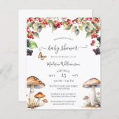 Papier Budget Automne Baby shower des champignons des boi (Devant / Derrière)