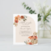 Papier Budget Automne Baby shower Petite invitation Citro (Debout devant)