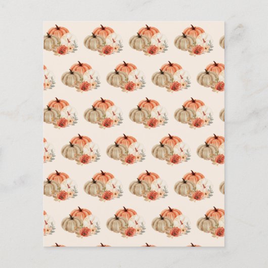 Papier Budget Automne Baby shower Petite invitation Citro (Dos)