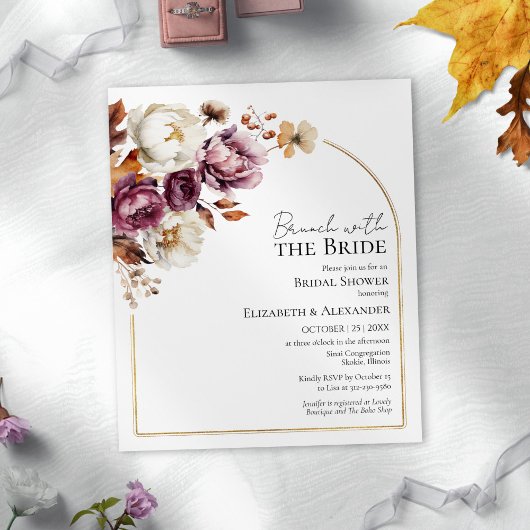 Papier Budget automne Brunch avec les invitations de mari