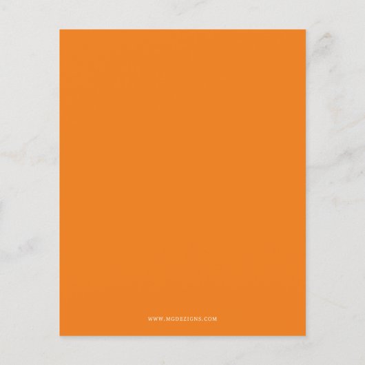 Papier Budget Automne Burnt Orange Citrouille Patch Anniv (Dos)