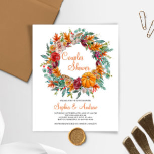 Papier Budget Automne Citrouille Couples Douche Invitatio