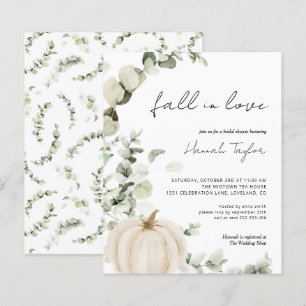 Papier Budget Automne Citrouille Invitation à la douche n