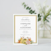 Papier Budget Automne Citrouille Mariage répétition QR In (Debout devant)