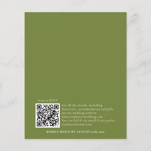 Papier Budget Automne Citrouille Mariage répétition QR In (Dos)