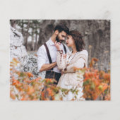 Papier Budget Automne Citrouille Photo Mariage Merci (Dos)