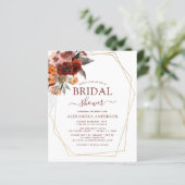 Papier Budget Automne Fête des mariées Bourgogne Floral (Debout devant)