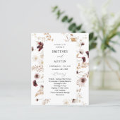 Papier Budget Automne Fleur sauvage Floral Mariage Cérémo (Debout devant)