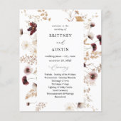 Papier Budget Automne Fleur sauvage Floral Mariage Cérémo (Devant)