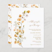 Papier BUDGET Automne Fleur sauvage Petit Baby shower Cit (Devant / Derrière)