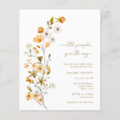 Papier BUDGET Automne Fleur sauvage Petit Baby shower Cit (Devant)