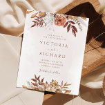 Papier Budget Automne Floral Botanique Enregistrer La Dat<br><div class="desc">Budget de style bohème moderne Sauvegardez les cartes de date avec des fleurs d'aquarelle et des feuilles de chute dans les tons terreux comme rouille brun,  orange brûlé et terre cuite. Un choix parfait pour les mariages d'automne.</div>