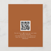 Papier Budget Automne Floral QR Code Mariage Enregistrer  (Dos)