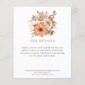 Papier Budget Automne Florals Informations sur le Mariage (Devant)