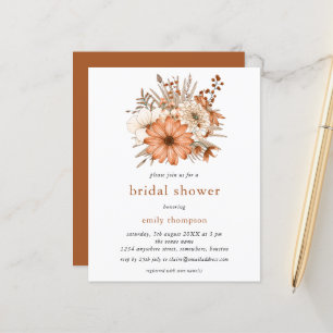 Papier Budget Automne Florals Invitation à la douche nupt
