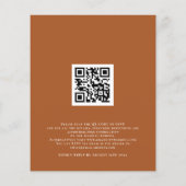 Papier Budget Automne Florals QR Code Mariage Invitation (Dos)