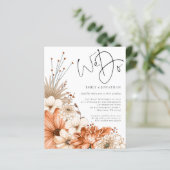 Papier Budget Automne Florals Script Nous faisons Mariage (Debout devant)