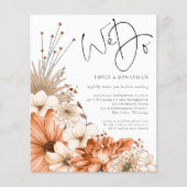 Papier Budget Automne Florals Script Nous faisons Mariage (Devant)