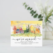 Papier Budget automne forêt des bois Nous avons déménagé  (Debout devant)