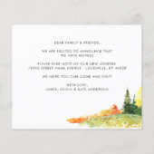 Papier Budget automne forêt des bois Nous avons déménagé  (Dos)