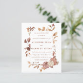 Papier BUDGET Automne laisse Faire-part de mariage Citrou (Debout devant)