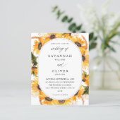 Papier Budget Automne Mariage floral de tournesol - Blanc (Debout devant)