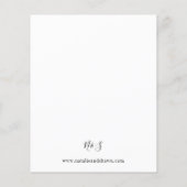 Papier Budget Automne Mariage floral de tournesol - Blanc (Dos)