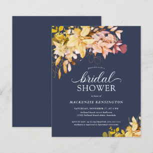 Papier BUDGET Automne Marine Bleu or Fête des mariées flo