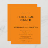 Papier Budget Automne Orange Répétition Dîner Invitation (Devant / Derrière)