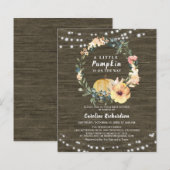 Papier Budget Automne Rustique Petit Baby shower Citrouil (Devant / Derrière)