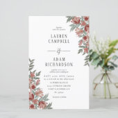 Papier Budget Automne Terracotta Faire-part de mariage Fl (Debout devant)