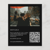 Papier Budget Autumn Forest Photo QR code mariage invitat (Dos)