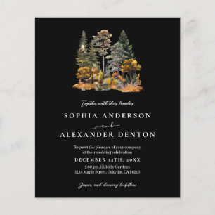 Papier Budget Autumn Forest Photo QR code mariage invitat